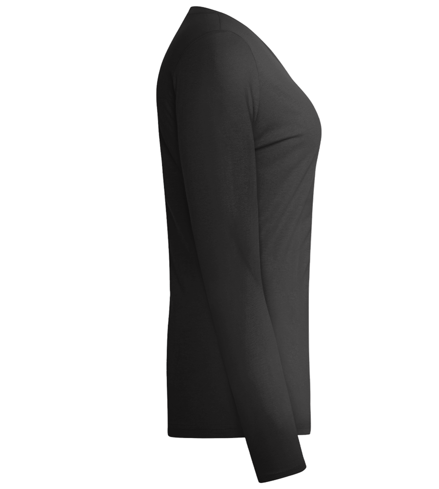 Rainbow Heart Design - Comfort women's long sleeve t-shirt_DEEP BLACK_right