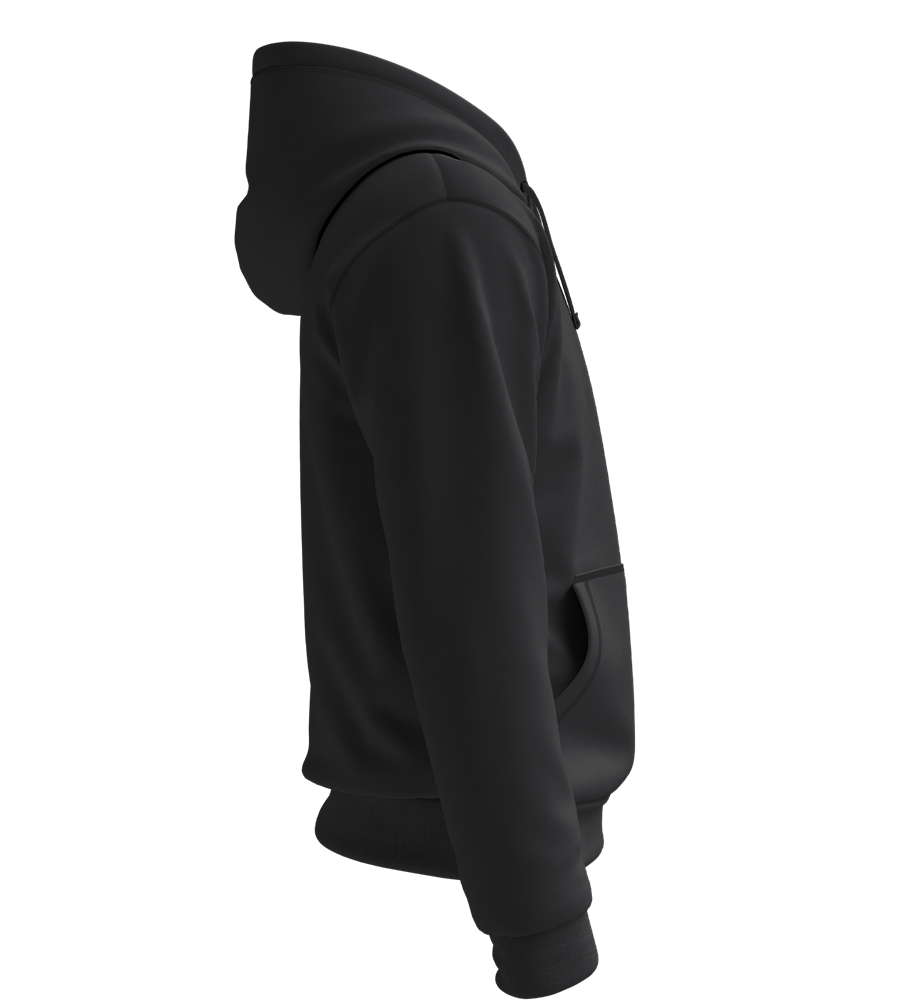 X-Eyed Smiley Design - Premium unisex hoodie_BLACK_right