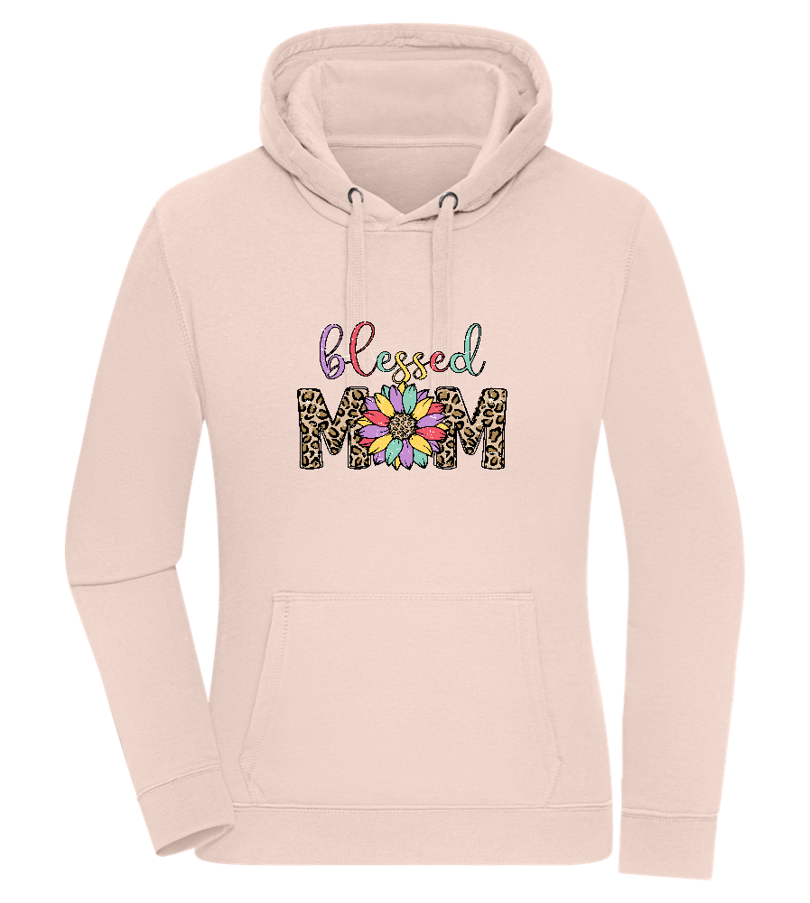 Blessed Mom Design - Premium women's hoodie_LIGHT PEACH ROSE_front