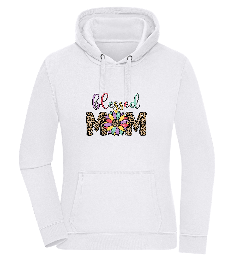 Blessed Mom Design - Premium women's hoodie_WHITE_front