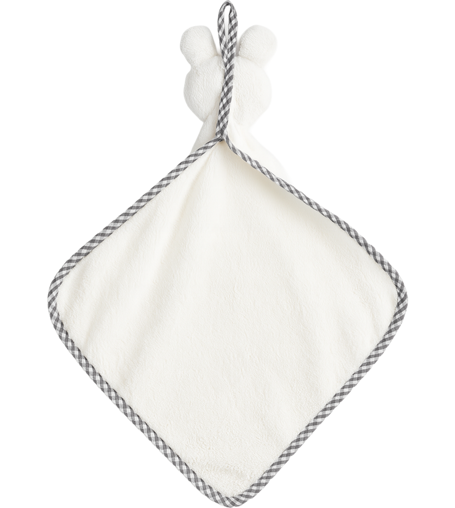 Plush Bunny Design Baby Towel_WHITE_back