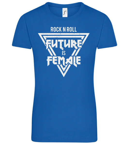Rock N Roll Future Is Female Design - Comfort women's t-shirt_ROYAL_front