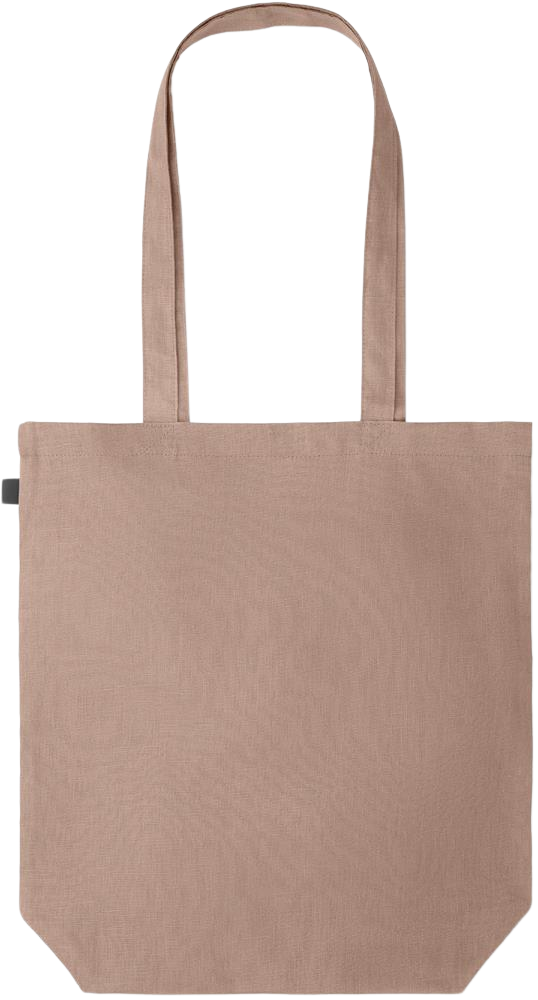 Premium colored organic hemp shopping bag_BROWN_back