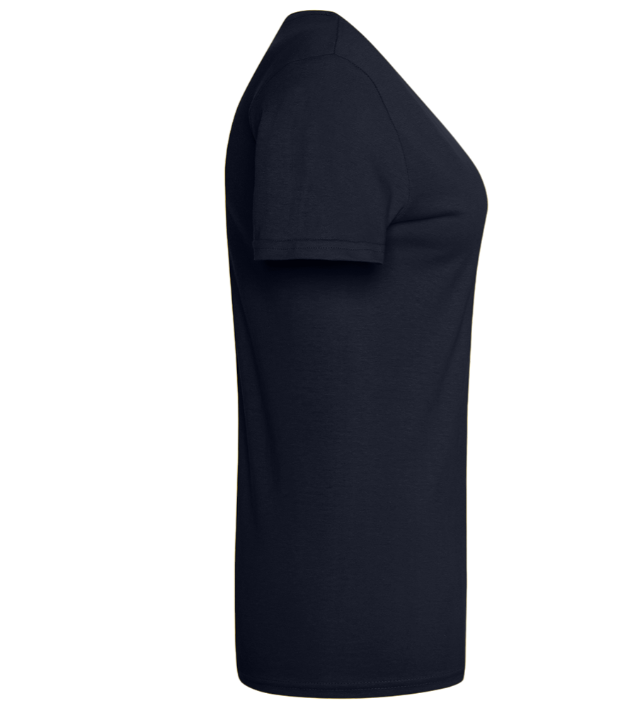 Meditating Cat Design - Basic women's t-shirt_FRENCH NAVY_right