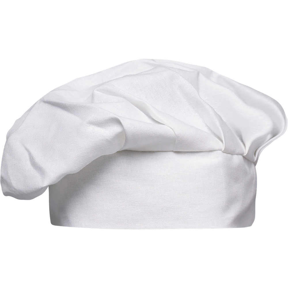 Cotton Chef Hat_WHITE_front