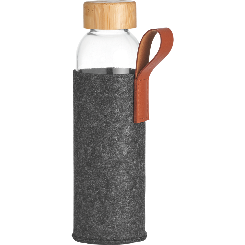 Glass Bottle with Felt Pouch_STONE GREY_DETAILEDIMAGE_front_5