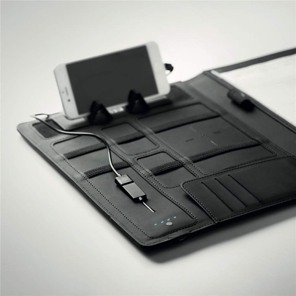 A4 Conference Folder with Wireless Charger_BLACK_DETAILEDIMAGE_back_7