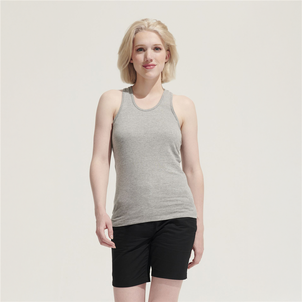Basic women's tank top_DEEP BLACK_DETAILEDIMAGE_back_1