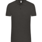 Premium men's polo shirt CHARCOAL CHIN front
