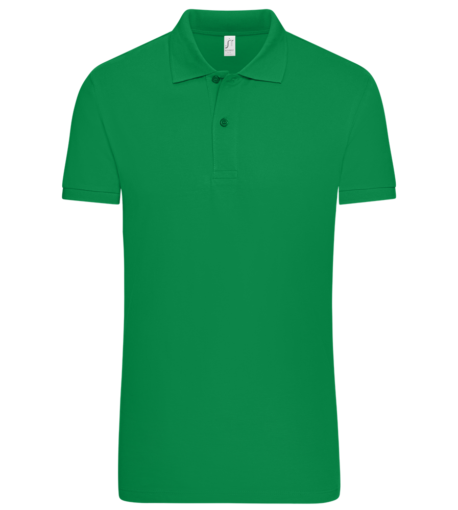 Premium men's polo shirt MEADOW GREEN front