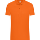 Premium men's polo shirt ORANGE front