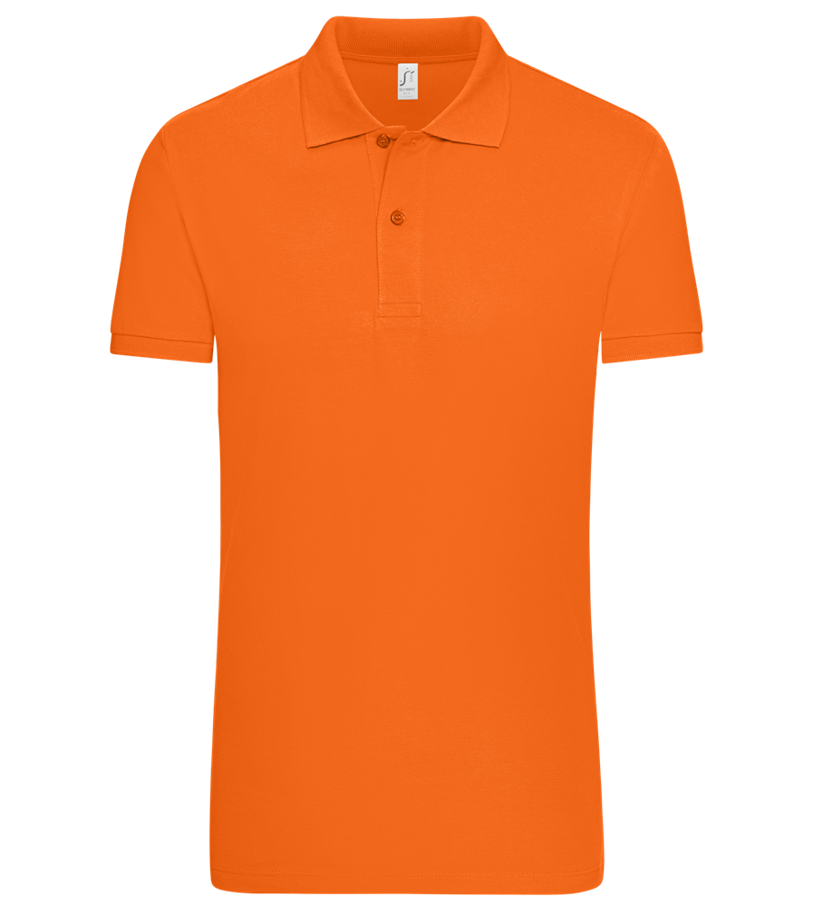 Premium men's polo shirt ORANGE front
