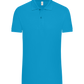 Premium men's polo shirt TURQUOISE front