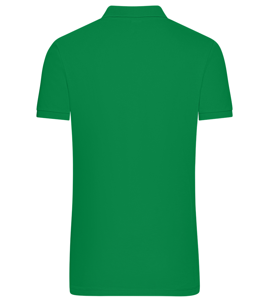 Premium men's polo shirt MEADOW GREEN back