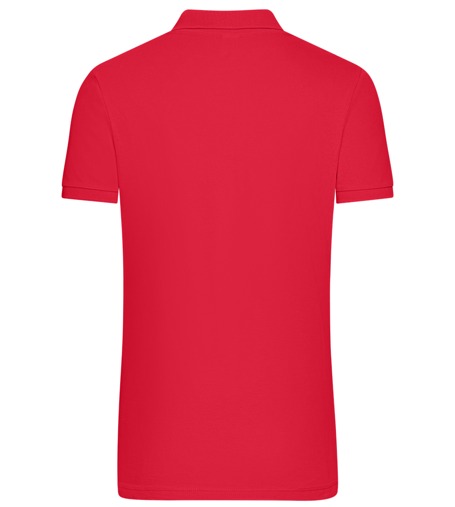 Premium men's polo shirt RED back