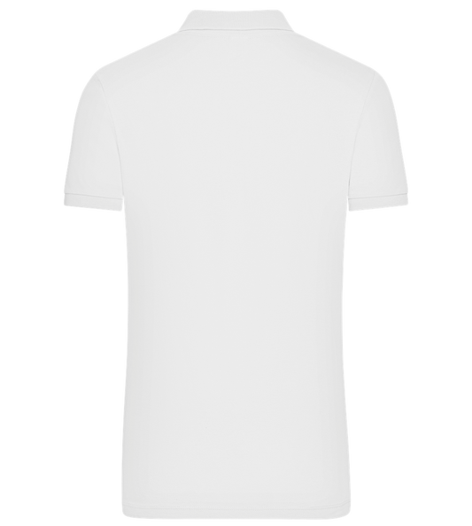 Premium men's polo shirt WHITE back