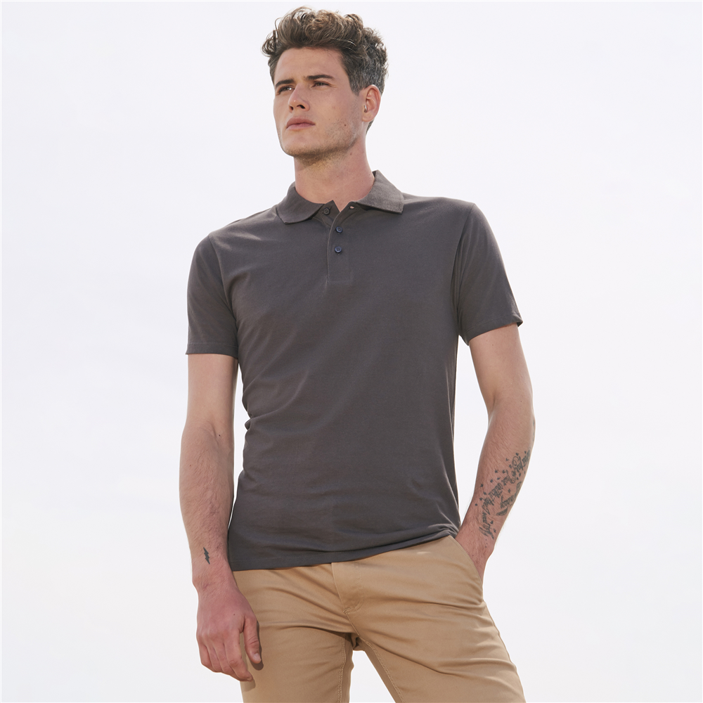 Basic men's polo shirt_DARK GRAY_DETAILEDIMAGE_front_0
