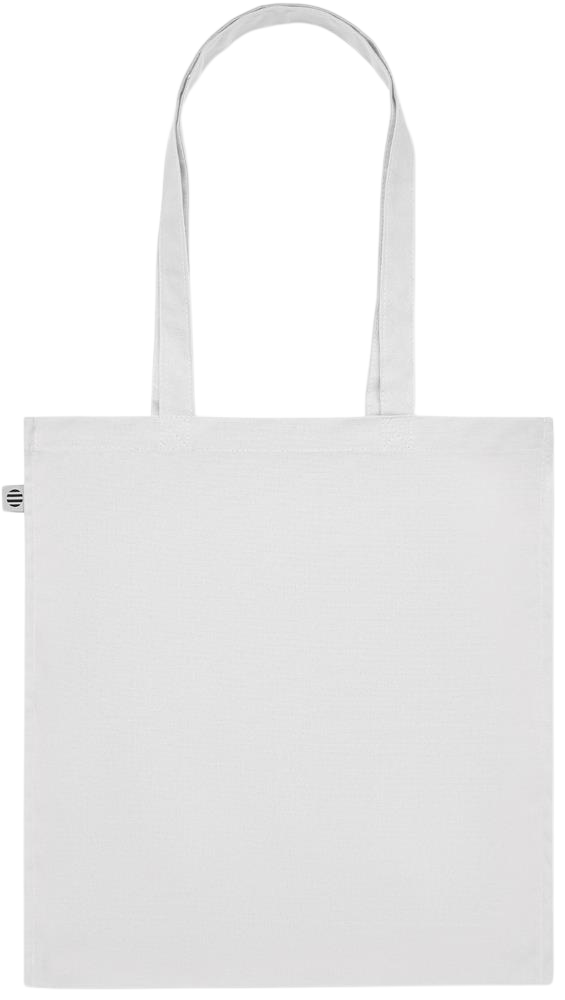 Premium colored organic cotton tote bag_WHITE_back