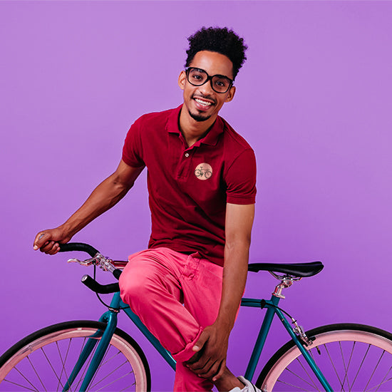 Personalized clothing with bicycle designs 