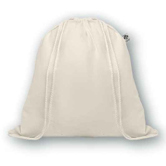 Essential medium organic cotton drawstring bag