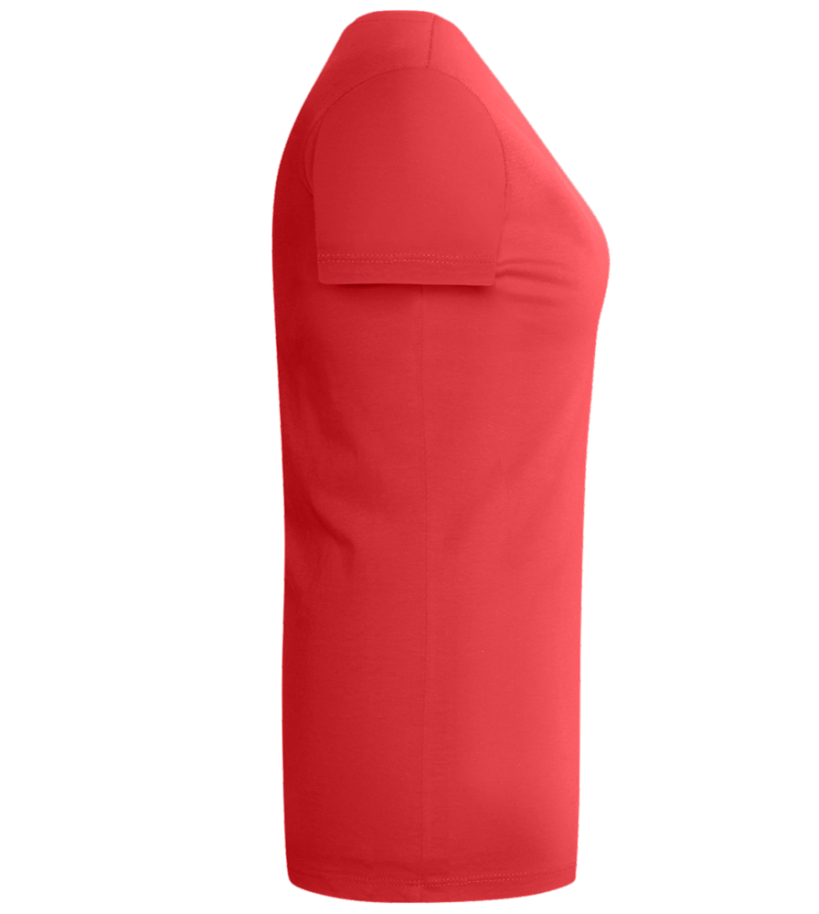 Kiss Me Vampire Mouth Design - Basic women's v-neck t-shirt_RED_right