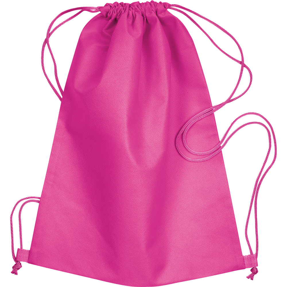 80gr/m² Nonwoven Drawstring Bag_FUCHSIA_DETAILEDIMAGE_front_1