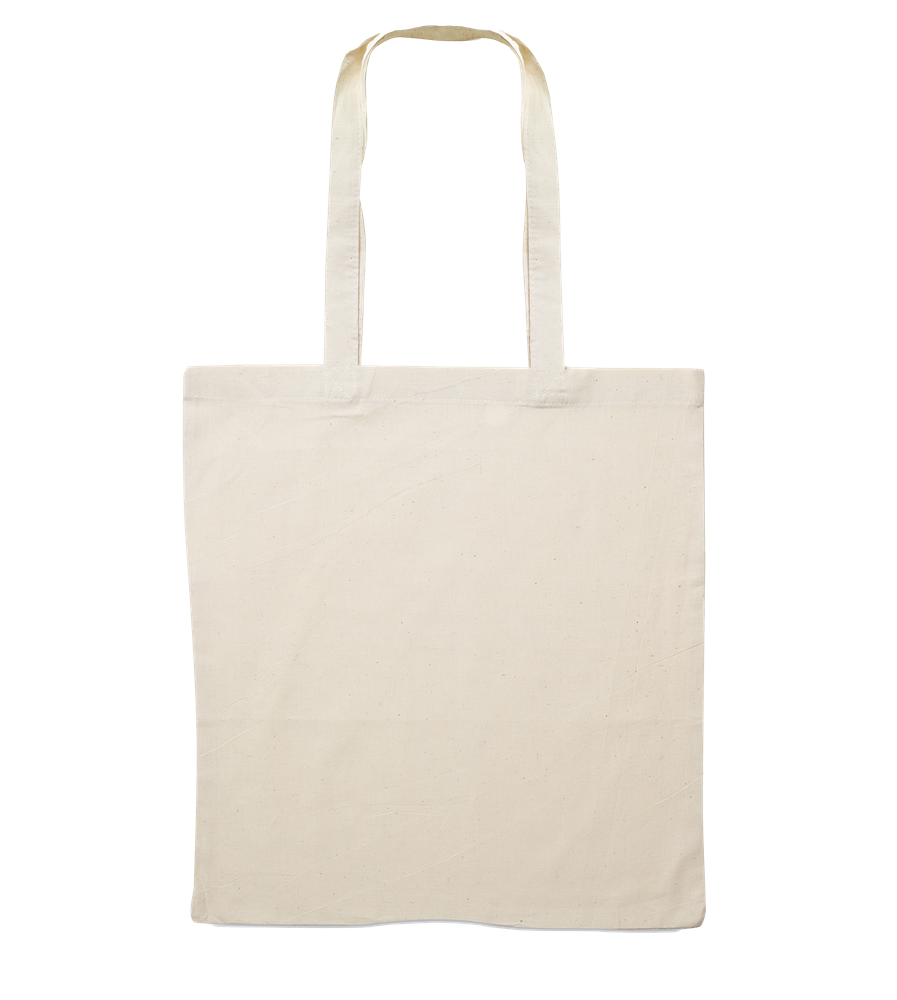 Premium cotton tote bag_BEIGE_back