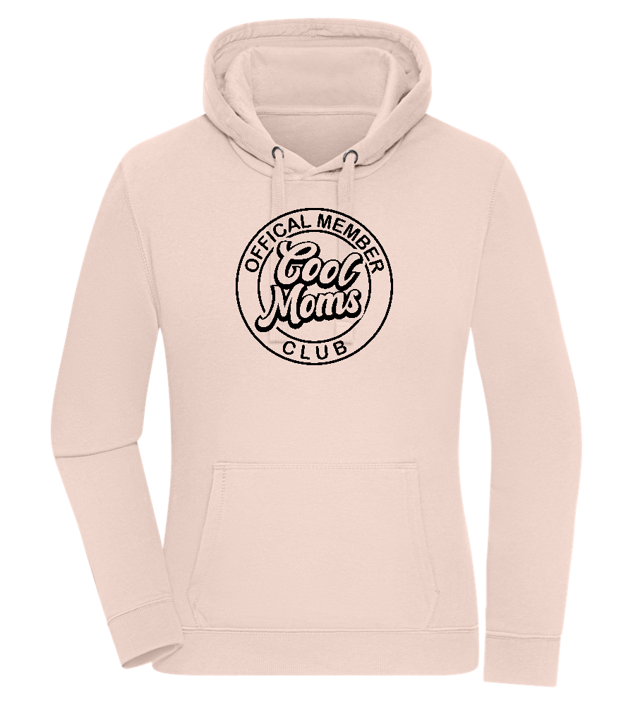 Cool Moms Club Design - Premium women's hoodie_LIGHT PEACH ROSE_front