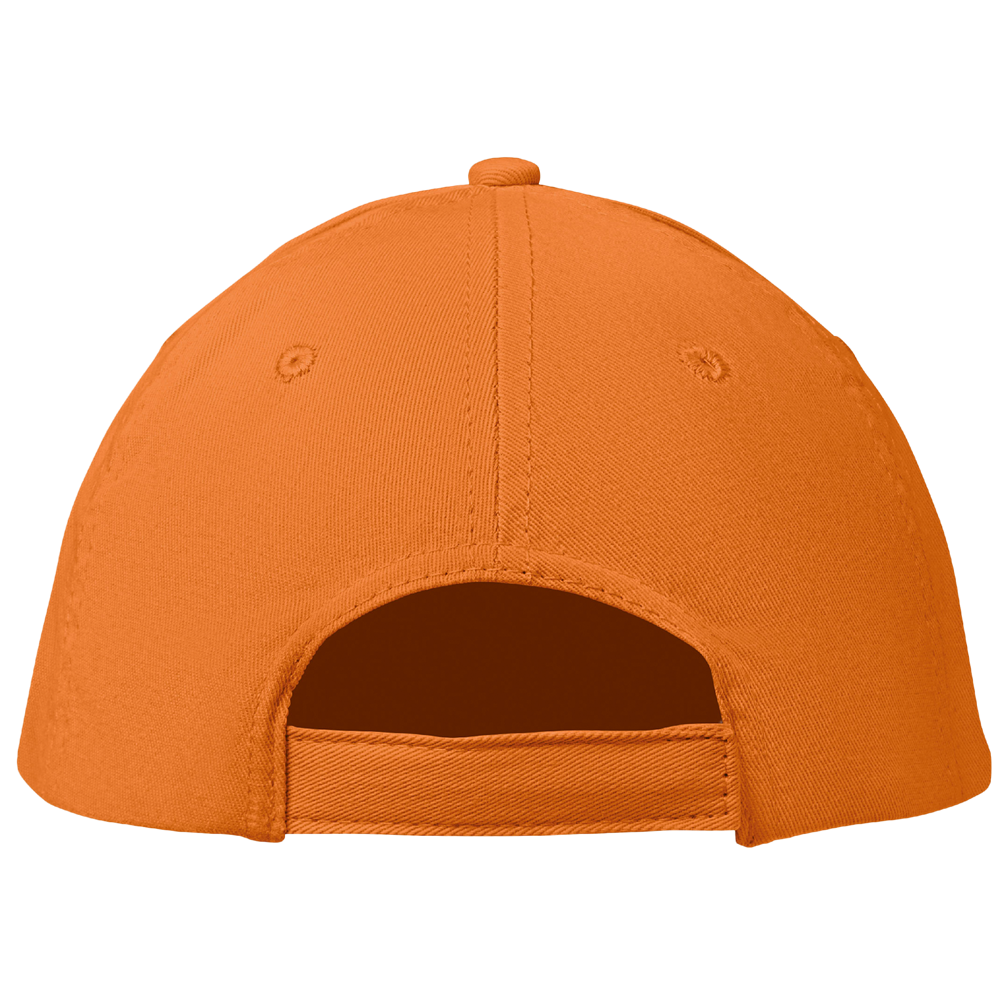 6-Panel Cotton Baseball Cap_ORANGE_back
