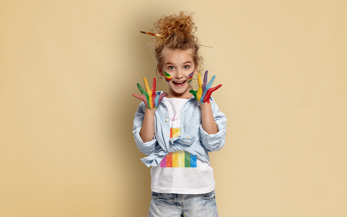 Personalized clothing with rainbow designs