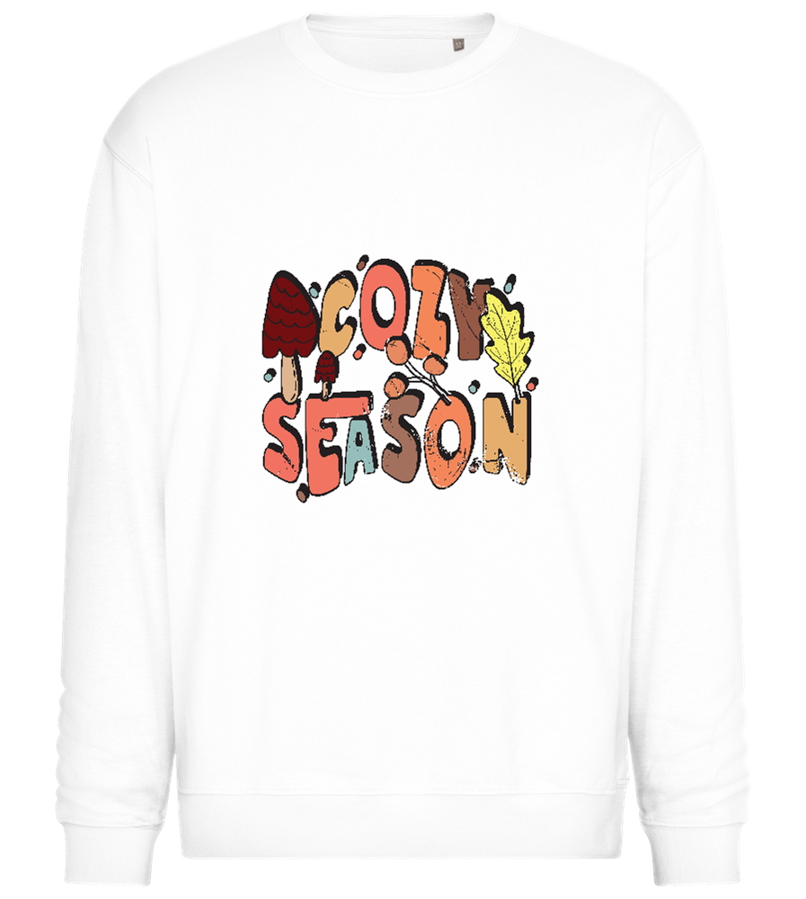 Cozy Season Design - Comfort Essential Unisex Sweater_WHITE_front