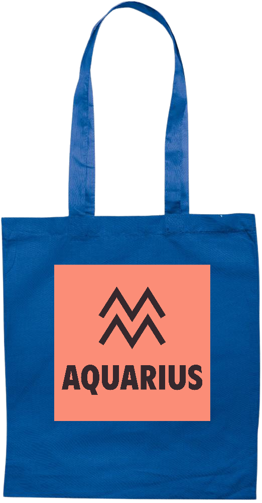 Zodiac Aquarius Design - Essential colored event tote bag_ROYAL BLUE_front