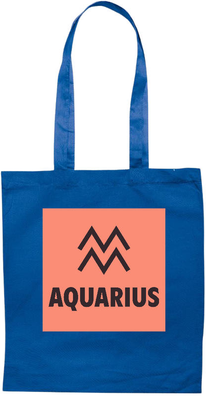 Zodiac Aquarius Design - Essential colored event tote bag_ROYAL BLUE_front