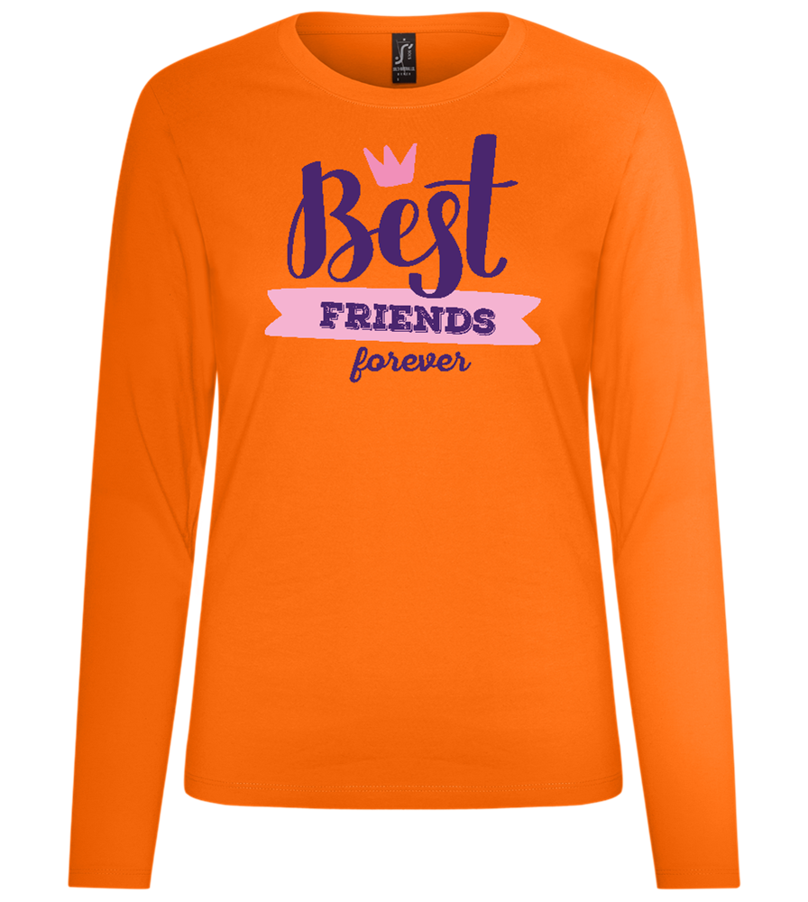 BFF Crown Design - Premium Women´s long sleeve t-shirt_ORANGE_front