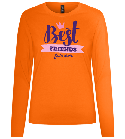 BFF Crown Design - Premium Women´s long sleeve t-shirt_ORANGE_front