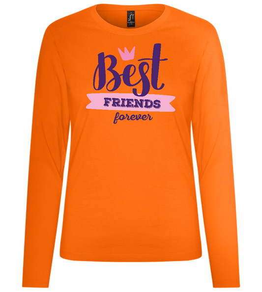 BFF Crown Design - Premium Women´s long sleeve t-shirt_ORANGE_front