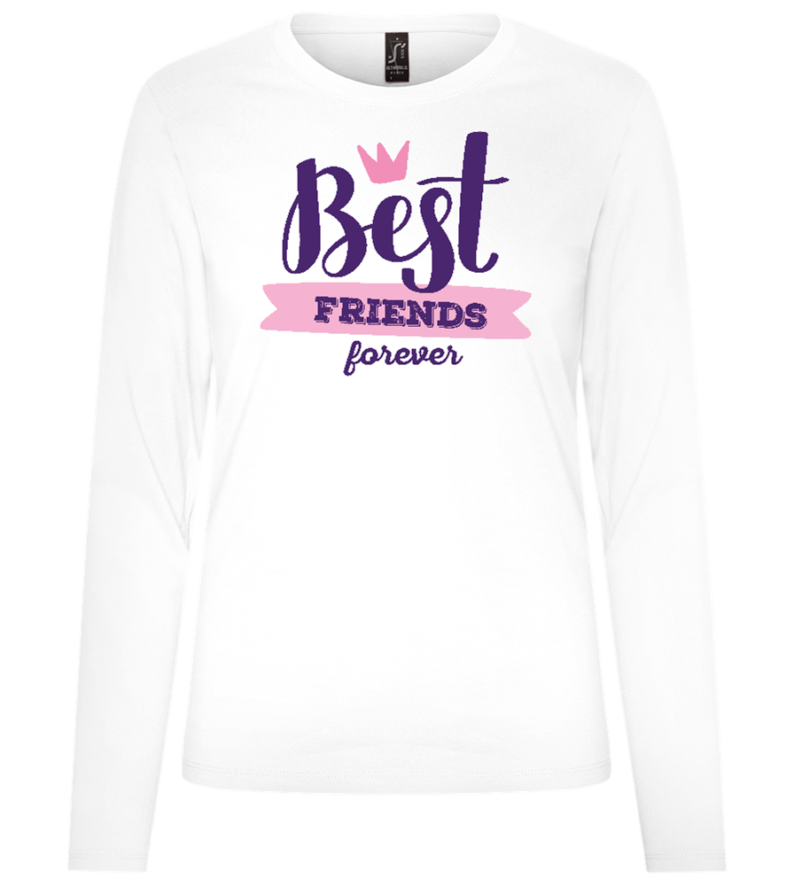 BFF Crown Design - Premium Women´s long sleeve t-shirt_WHITE_front