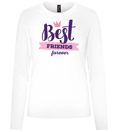 BFF Crown Design - Premium Women´s long sleeve t-shirt_WHITE_front