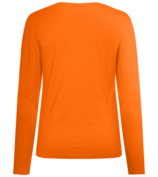 BFF Crown Design - Premium Women´s long sleeve t-shirt_ORANGE_back