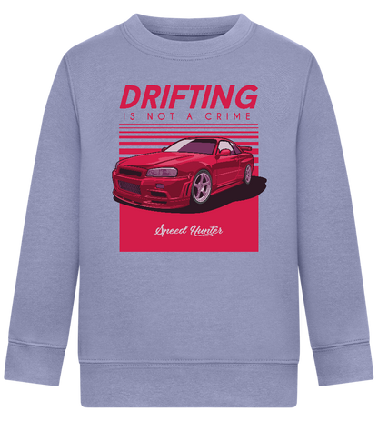 Drifting Not A Crime Design - Comfort Kids Sweater_BLUE_front