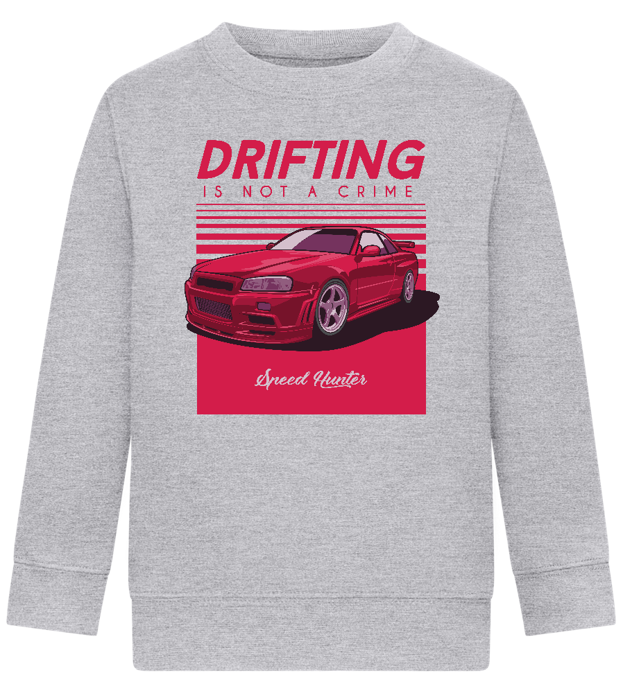 Drifting Not A Crime Design - Comfort Kids Sweater_ORION GREY II_front