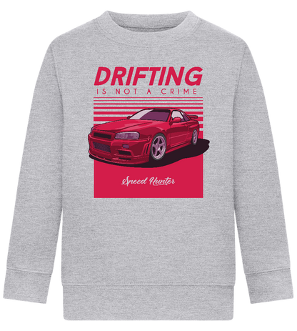 Drifting Not A Crime Design - Comfort Kids Sweater_ORION GREY II_front