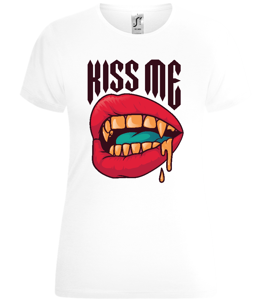 Vampire Kiss Me Design - Comfort women's t-shirt_WHITE_front