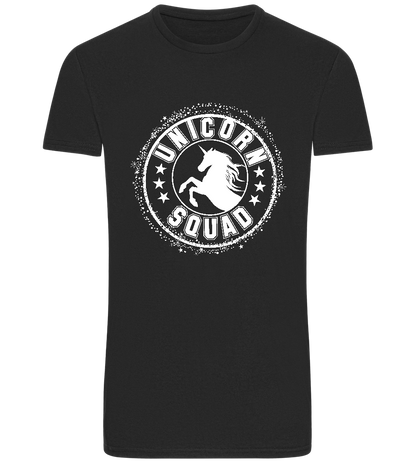 Unicorn Squad Logo Design - Basic Unisex T-Shirt_DEEP BLACK_front