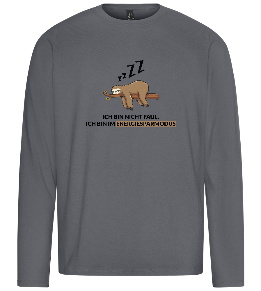 Energy Saving Mode Design - Premium men's long sleeve t-shirt_MOUSE GREY_front