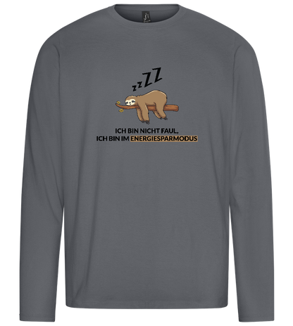 Energy Saving Mode Design - Premium men's long sleeve t-shirt_MOUSE GREY_front