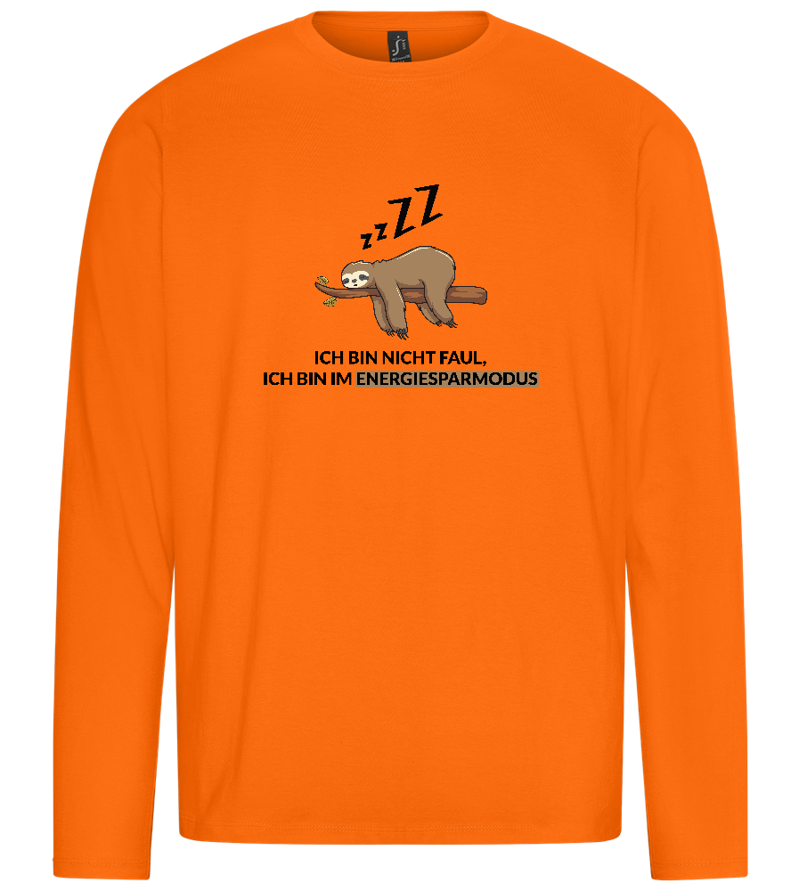 Energy Saving Mode Design - Premium men's long sleeve t-shirt_ORANGE_front