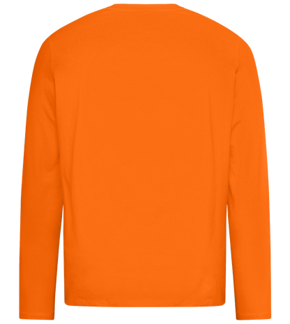 Energy Saving Mode Design - Premium men's long sleeve t-shirt_ORANGE_back