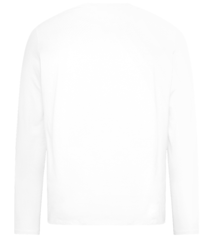 Energy Saving Mode Design - Premium men's long sleeve t-shirt_WHITE_back