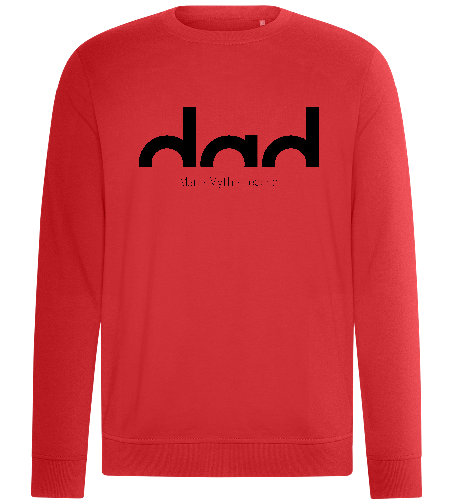 Dad, Man Myth Legend Design - Comfort unisex sweater_RED_front